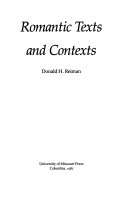 Romantic texts and contexts