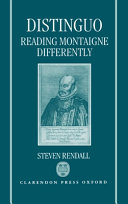Distinguo : reading Montaigne differently