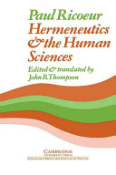 Hermeneutics and the human sciences : essays on language, action, and interpretation