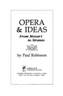Opera & ideas : from Mozart to Strauss