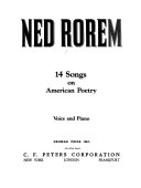 14 songs on American poetry : voice and piano