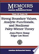 Strong boundary values, analytic functionals, and nonlinear Paley-Wiener theory