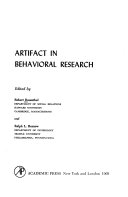 Artifact in behavioral research.