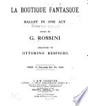 La Boutique Fantasque : ballet in one act