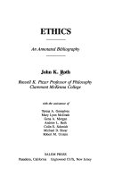 Ethics, an annotated bibliography