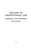 Treatise on constitutional law : substance and procedure