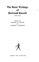 The basic writings of Bertrand Russell, 1903-1959