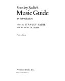 Stanley Sadie's music guide : an introduction