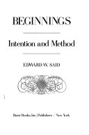 Beginnings : intention and method