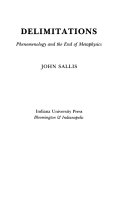 Delimitations--phenomenology and the end of metaphysics