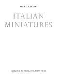 Italian miniatures.