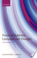 Forms of rabbinic literature and thought : an introduction