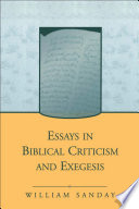 Essays in Biblical criticism and exegesis