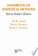 Handbook of statistical methods : single subject design