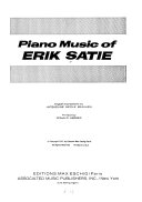 Piano music of Erik Satie.