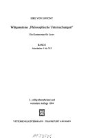 Wittgensteins "Philosophische Untersuchungen" : ein Kommentar für Leser