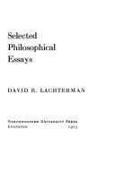 Selected philosophical essays.