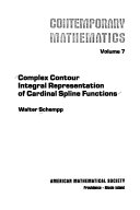 Complex contour integral representation of cardinal spline functions