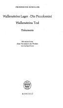Wallensteins Lager ; Die Piccolomini ; Wallensteins Tod ; Dokumente