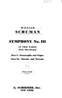 Symphony no. III : in two parts (four movements)