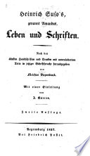 Heinrich Suso's genannt Amandus Leben und Schriften