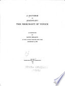 A souvenir of Shakespeare's The merchant of Venice