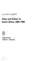 Class and colour in South Africa, 1850-1950