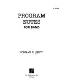 Program notes for band