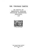 De recta et emendata linguae Anglicae scriptione, dialogus, 1568.