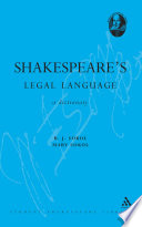 Shakespeare's legal language : a dictionary
