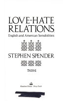 Love-hate relations; English and American sensibilities.