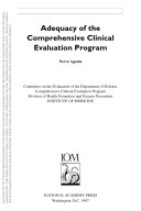 Adequacy of the Comprehensive Clinical Evaluation Program : Nerve Agents.