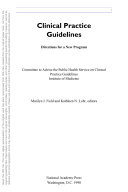 Clinical Practice Guidelines : Directions for a New Program (IOM Publication 90-08).