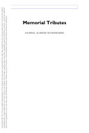 Memorial Tributes : National Academy of Engineering, Volume 1.