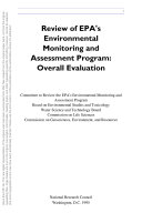 Review of EPA's Environmental Monitoring and Assessment Program : Overall Evaluation.