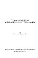 Thomas Aquinas and radical Aristotelianism