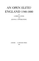 An open elite? : England, 1540-1880