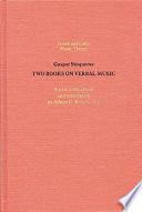 De musica verbali libri duo = Two books on verbal music