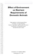 Effect of Environment on Nutrient Requirements of Domestic Animals.