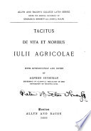 Tacitus De vita et moribus Iulii Agricolae;