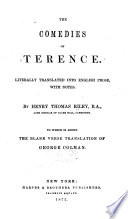 The comedies of Terence : literally translated into English prose, with notes