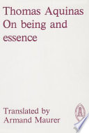 On being and essence