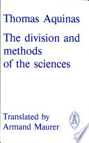 The division and methods of the sciences : Questions V and VI of his Commentary on the De Trinitate of Boethius