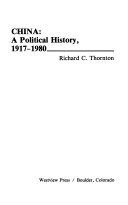 China, a political history, 1917-1980