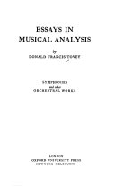 Essays in musical analysis