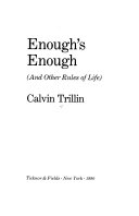 Enough's enough (and other rules of life)