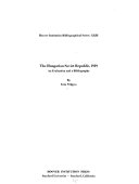 The Hungarian Soviet Republic, 1919; an evaluation and a bibliography.
