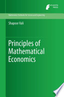 Principles of Mathematical Economics