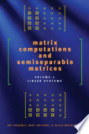 Matrix computations and semiseparable matrices