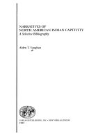 Narratives of North American Indian captivity : a selective bibliography